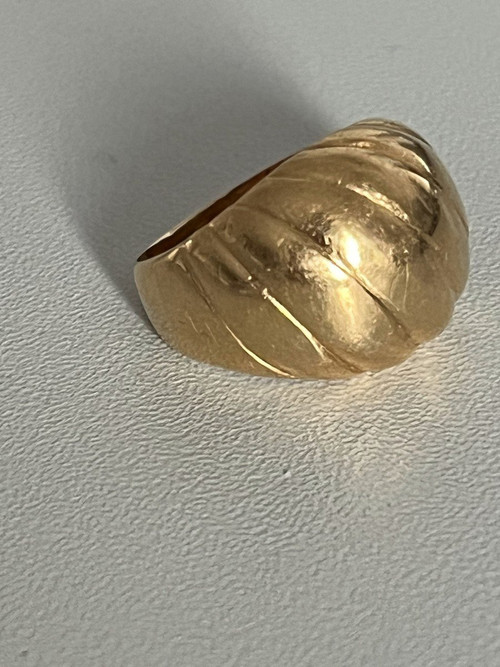 5343- Bague Bombée Or Jaune