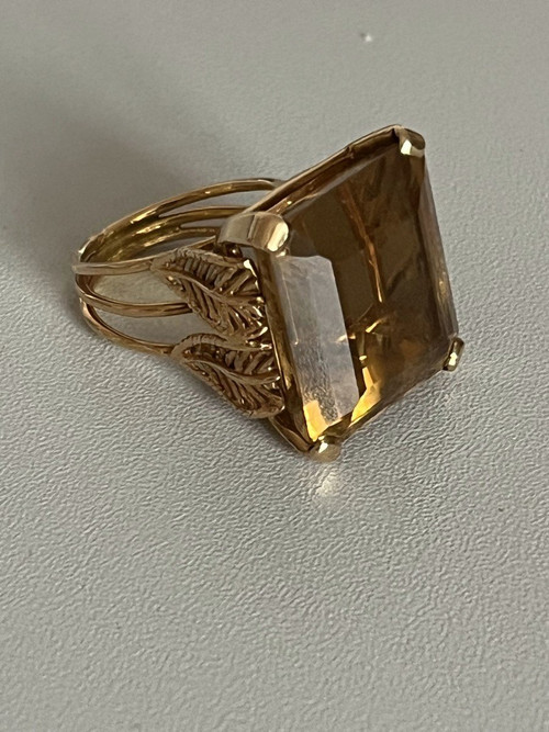 5359- Ring Goldfaden Gelbgold Citrin 40 Kt