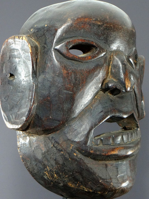 Nepal, Monpa ethnic group, First half of 20th century, Anthropomorphic hardwood mask.