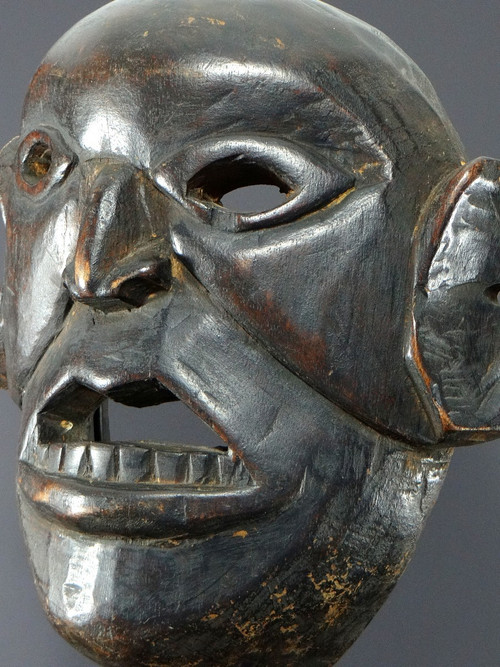 Nepal, Monpa ethnic group, First half of 20th century, Anthropomorphic hardwood mask.