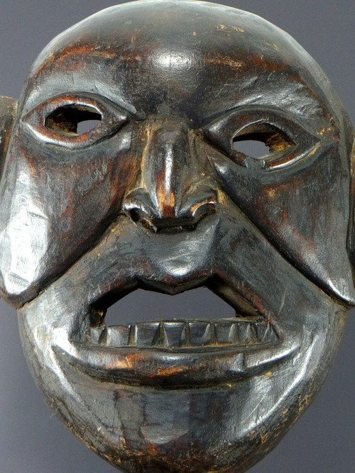 Nepal, Monpa ethnic group, First half of 20th century, Anthropomorphic hardwood mask.