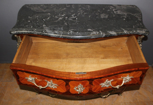 Louis XV Style Marquetry Chest Of Drawers