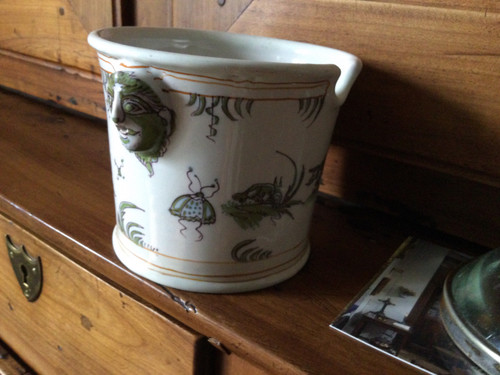 Glass bucket or cooler in 18th century earthenware