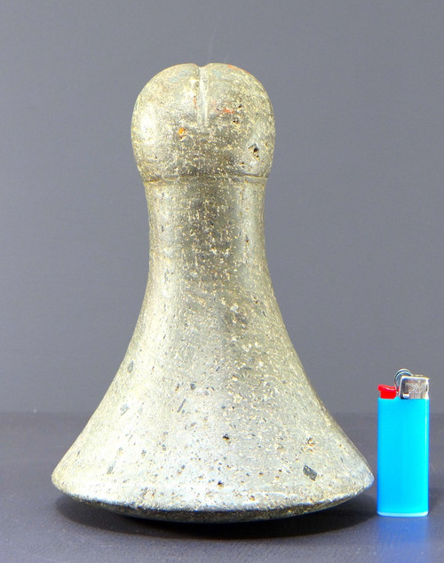 Archipel De La Société, Tahiti Island, Early 20th Century, Grey Basalt Pestle.