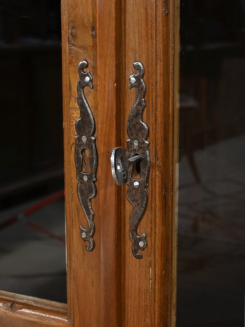 Solid teak window cabinet, India - Early 20th century