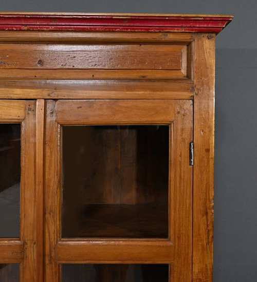 Solid teak window cabinet, India - Early 20th century