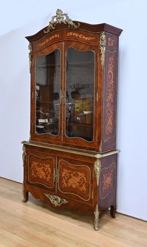 Double bookcase, Louis XV style - Late 19th century