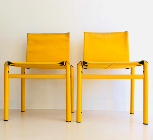 Mastro" chairs by Afra and Tobia Scarpa for Molteni, Italy 1980s