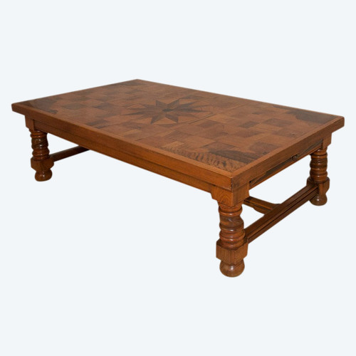 Walnut coffee table Fin XIXe Siècle