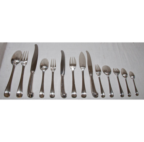 Puiforcat - Mazarin household set in solid silver 183 pieces