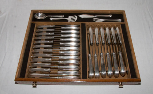 Puiforcat - Mazarin household set in solid silver 183 pieces