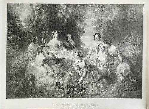 l'Impératrice Eugénie Lithographie d'Après Winterhalter XIXème