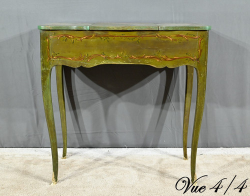 Small Dressing Table in Painted Oak, Louis XV style - Late 18th century