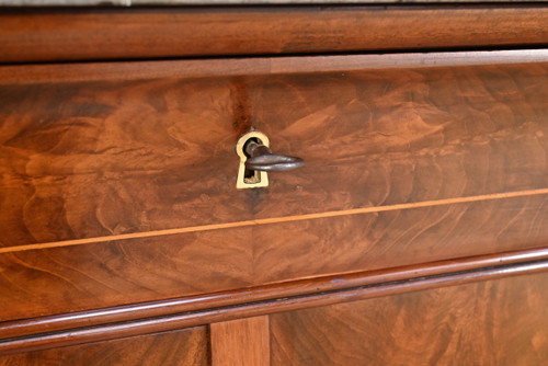 Mahogany burl sideboard, Restoration period - Early 19th century