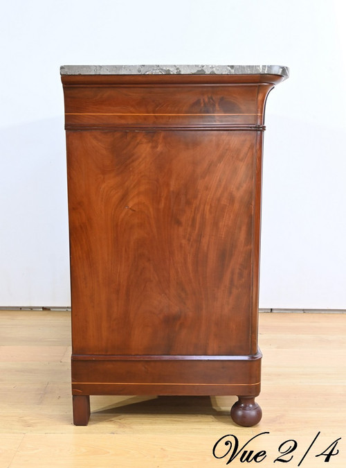 Mahogany burl sideboard, Restoration period - Early 19th century