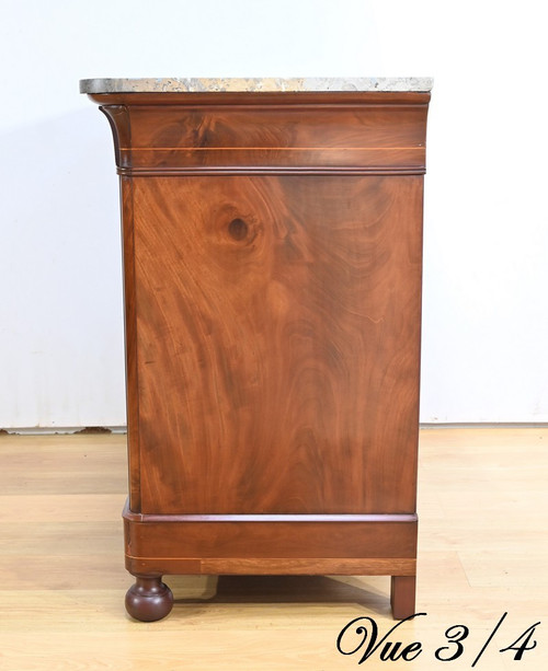 Mahogany burl sideboard, Restoration period - Early 19th century