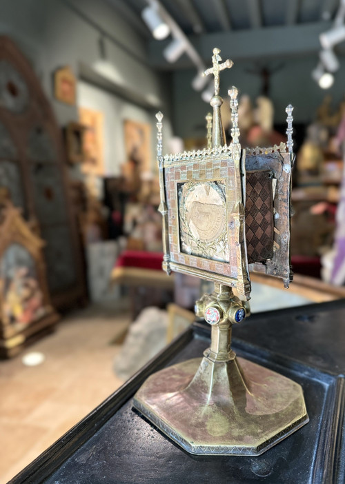 Copper Monstrance Reliquary - Late 15th - Early 16th century