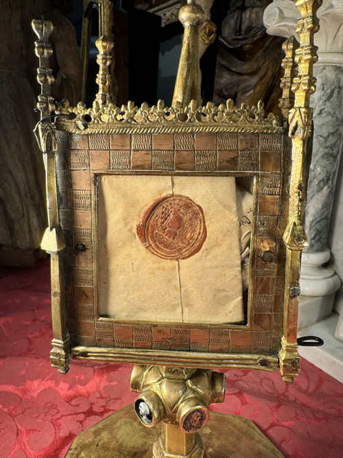 Copper Monstrance Reliquary - Late 15th - Early 16th century