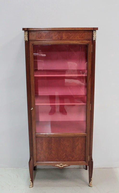 Louis XVI style mahogany display case 20th century