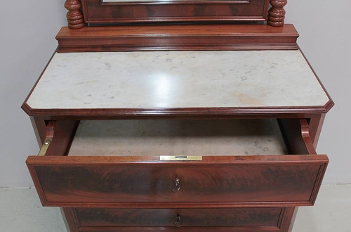 Commode Psiche in mogano XIX secolo