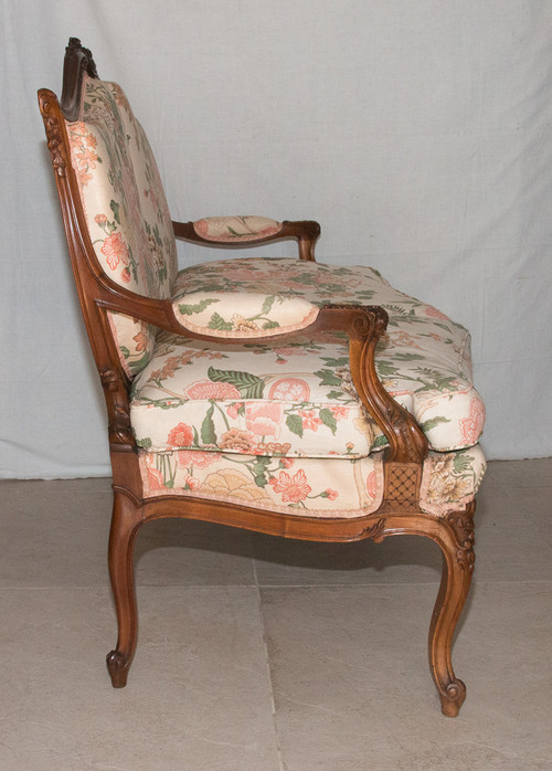 Bench seat Louis XV style Late 19th century