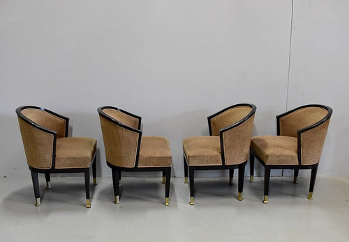 Suite of 4 Art Deco armchairs - 20th century