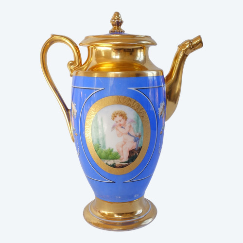 Restauro caffettiera in porcellana d'epoca Impero - attribuita alla manifattura Lebon-Halley