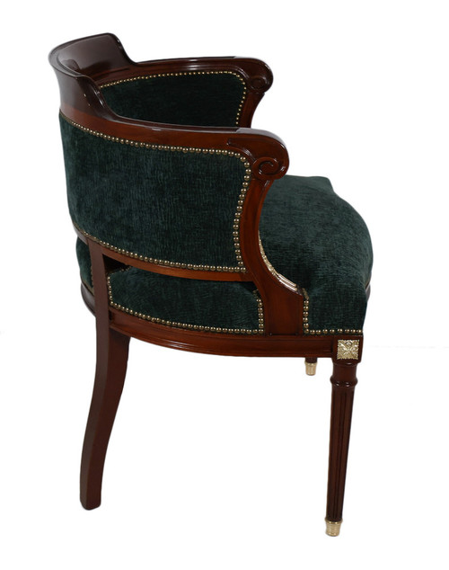 Louis XVI Style Office Armchair In Mahogany Late 19th Century