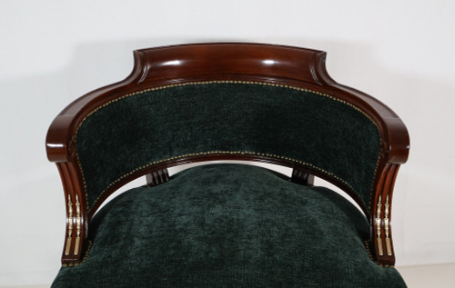 Louis XVI Style Office Armchair In Mahogany Late 19th Century