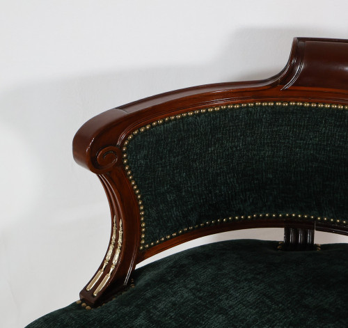 Louis XVI Style Office Armchair In Mahogany Late 19th Century