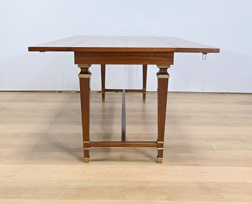 Important Shuttered Table in Sapelli Mahogany, Directoire style – 1970