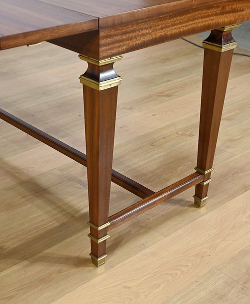 Important Shuttered Table in Sapelli Mahogany, Directoire style – 1970