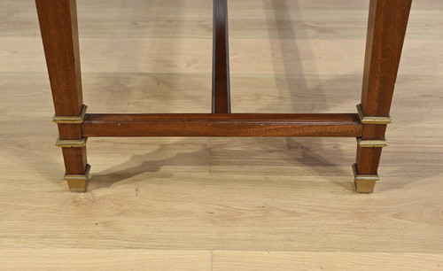 Important Shuttered Table in Sapelli Mahogany, Directoire style – 1970