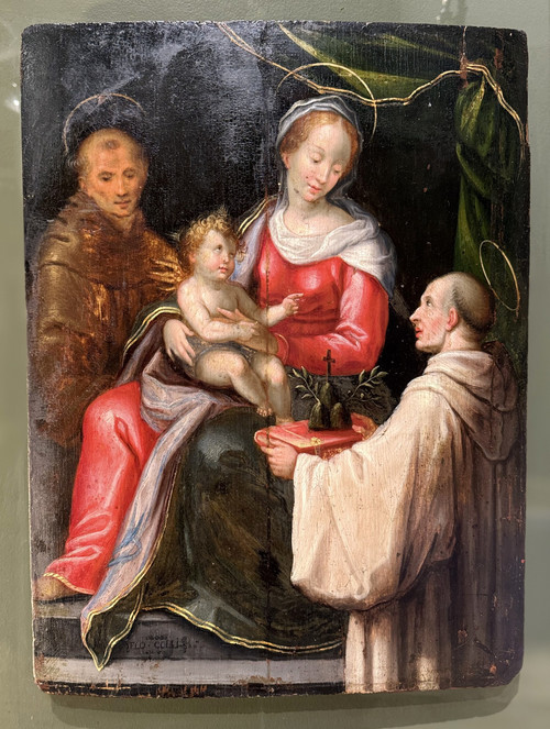 Virgin and Child Accompanied by Saints Francis and Benedict – 17th century