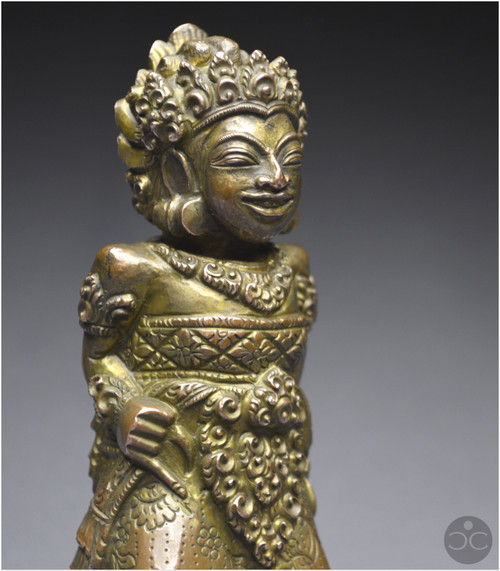 Indonesia, Bali, 16th - 17th century, Anthropomorphic kriss handle in copper alloy