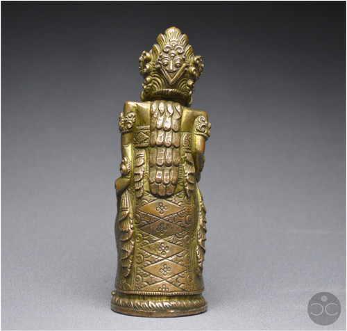 Indonesia, Bali, 16th - 17th century, Anthropomorphic kriss handle in copper alloy