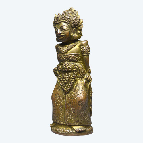 Indonesia, Bali, 16th - 17th century, Anthropomorphic kriss handle in copper alloy