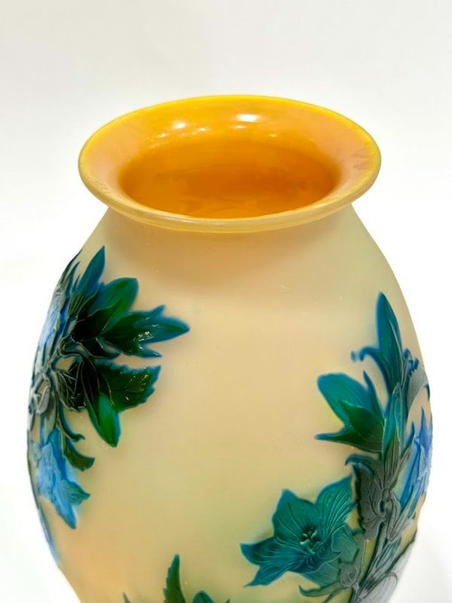 Emile Gallé Vase “Aux Gentianes”