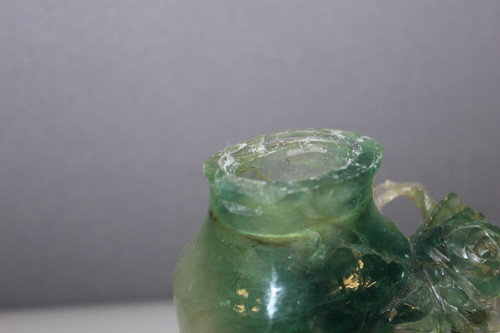 Vaso Coperto Di Fluorite Con Decorazioni Floreali, Asia