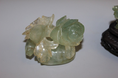 Vaso Coperto Di Fluorite Con Decorazioni Floreali, Asia