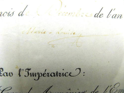 Patent Signed By Empress Marie Louise. 1st Empire. Napoleon 1st