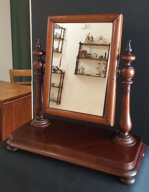 English mahogany table psyche