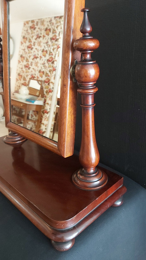 English mahogany table psyche