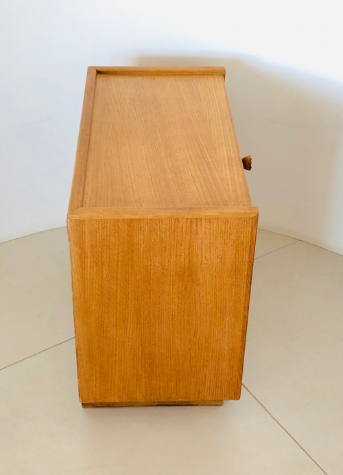 Oak bedside tables (x2); Italy 60s