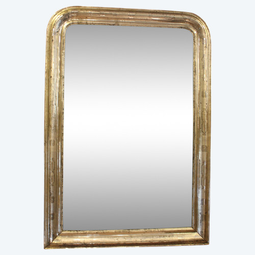 Antique Louis Philippe Silver Leaf Mirror, 84 x 120 cm