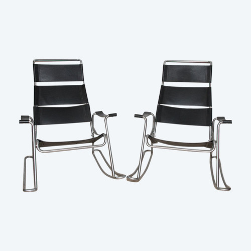 Pair of Marcel Breuer rocking chairs 1950