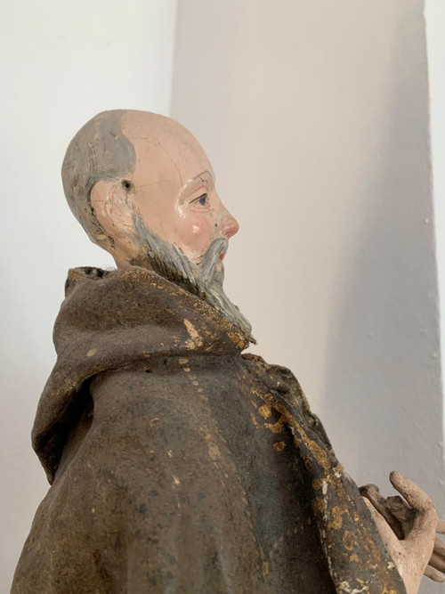 San Pedro de alcantara sculpture XVIII siècle