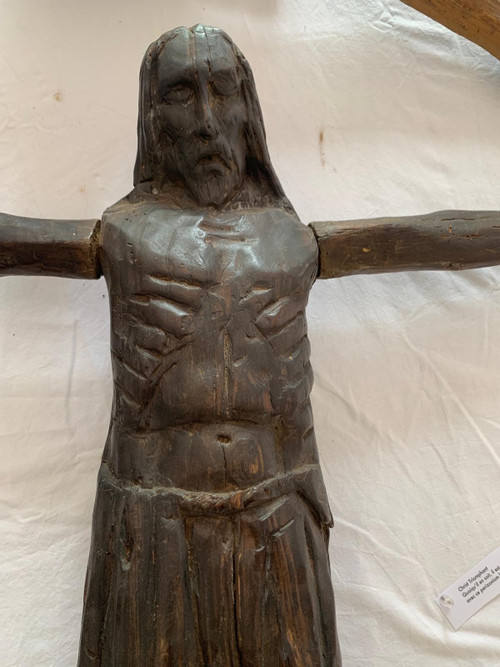 Large rustic Romanesque Christ