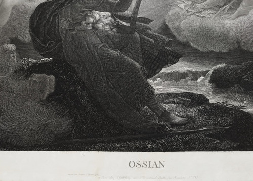 Ossian Gravure d'Après François Gérard 19ème