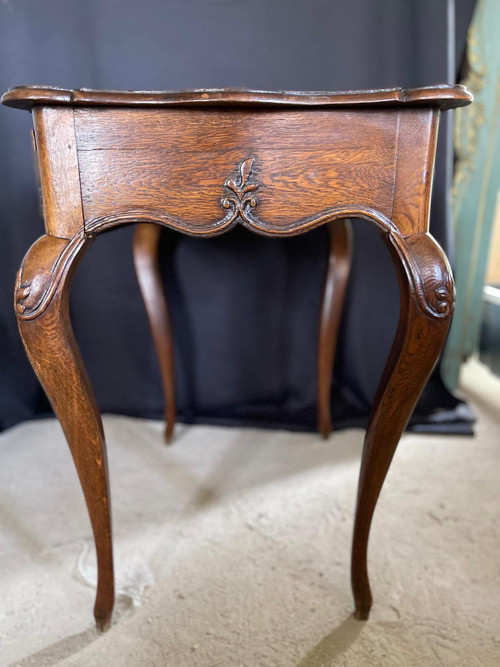 Table d’appoint guéridon en chêne Louis XV début 19e siècle 